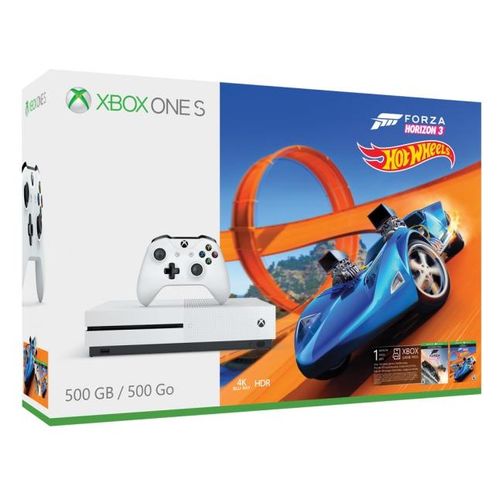 Microsoft Xbox One S Forza Horizon 3 Hot Wheels Bundle 500GB 500 Go Wifi Blanc