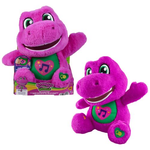 Fisher-Price Fisher-Price-Peluche Barney chantante-avec chansons et sons