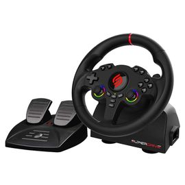 Subsonic Superdrive 220 RS Noir USB Volant + pédales Nintendo Switch, PC, PlayStation 4, Xbox One, Xbox Series S, Xbox Series X