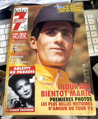 Télé 7 Jours N°1680 Indurain 8/8/1992