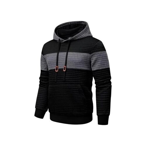 Sweat À Capuche - Meilicloth - Structure Gaufrée - Noir - Poche Kangourou