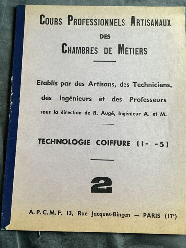 Cours Professionnels Artisanaux Des Chambres De Métiers / Technologie Coiffure 2