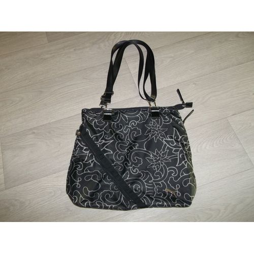 Sac PUMA noir et gris argenté porté épaule, bandoulière TBE