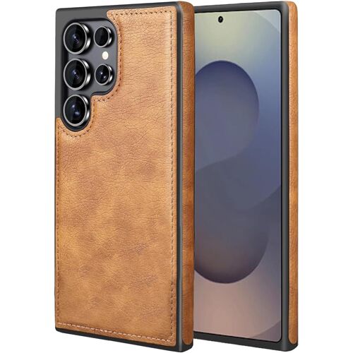 LORANKA-Coque en Cuir PU pour Samsung Galaxy S25 Ultra, Rétro Premium en Cuir de Luxe Affaires PU Antidérapante Antichoc Housse de Protection Complète du Corps Cover Compatible avec Galaxy S25 Ultra(