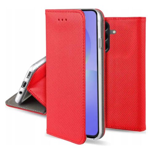 Housse pour Samsung Galaxy A37 5G - etui coque pochette portefeuille + verre trempe - ROUGE MAGNET
