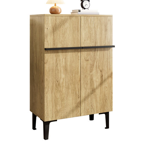 Rangement ¿¿ chaussures ¿¿ doubles portes, ¿¿tag¿¿res r¿¿glables et grand espace de rangement, 95 x 60 x 34,5 cm