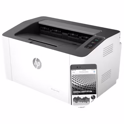 HP Laser 107a - Imprimante - Noir et blanc - laser - A4/Legal - 1200 x 1200 ppp - jusqu'à 20 ppm - capacité : 150 feuilles - USB 2.0