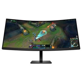 OMEN by HP 34c - Écran LED - jeux - incurvé - 34" - 3440 x 1440 WQHD @ 180 Hz - VA - 400 cd/m² - 4000:1 - 1 ms - 2xHDMI, DisplayPort - haut-parleurs - noir