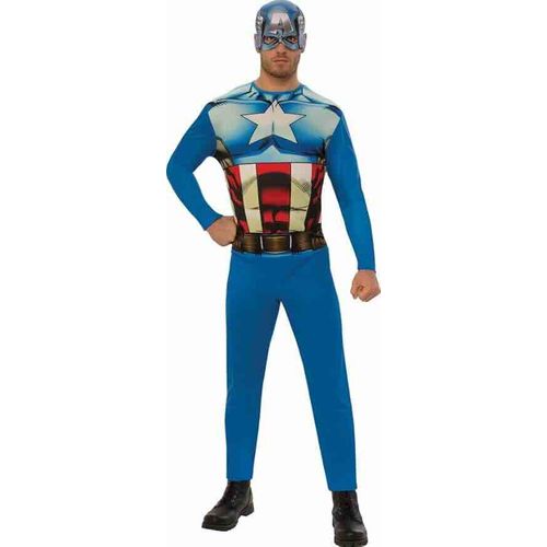Costume Marvel Captain America - Tu Homme (Convient Jusqu À La Taille 44)