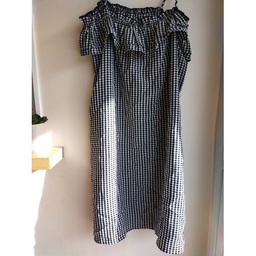 Robe H&M Vichy Noir Blanc T38