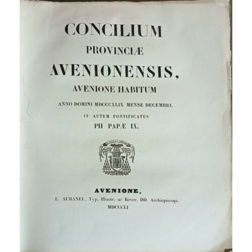 Concilium Provinciae Avinionensis Avinione Habitum