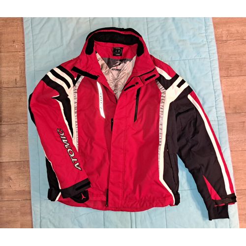 Atomic Superbe Veste De Ski Homme Rare Multipoches Haute Qualité Compétition Xxl Étanche Porte Forfait Blouson Vintage Ultra Fonctionnel Ergonomique Double Couches Intérieur, Jupe Imperméable Surf