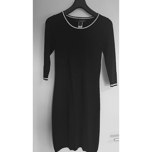 Robe Maille Noire Mango