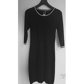 Robe Maille Noire Mango