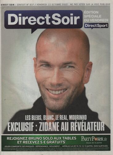 Direct Soir N°837 : Zinédine Zidane
