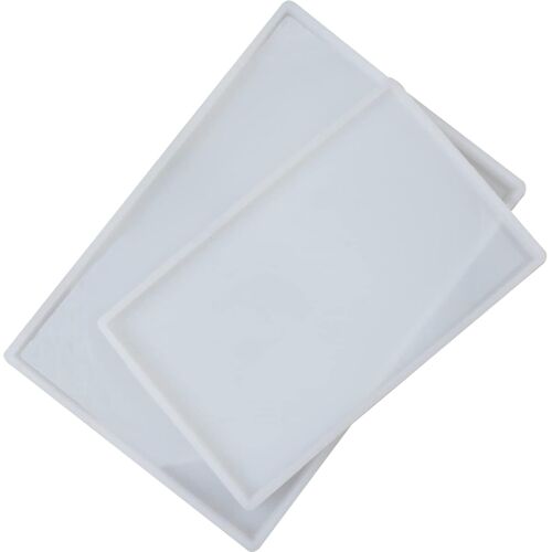 2 Pcs Moules En Résine Rectangle Moule Pour Resine Epoxy Grand Rectangle Moulle Silicone Resine Epoxy Pour Cadeau De Bricolage, Décoration Intérieure