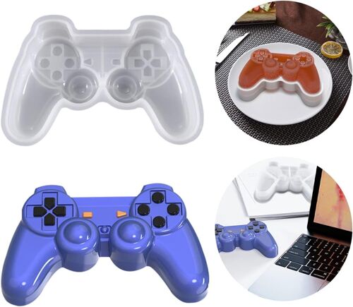 3d Moule De Poignée De Jeu, Moule Resine Manette De Jeu Moulle Silicone Contrôleur De Jeu Vidéo Resine Epoxy Moulage Pour Fabrication Savon, Fondant, Gâteau, Chocolat Modèle