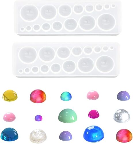 Lot De 2 Boutons En Résine Époxy Forme Boutons Moules En Fonte Bouton Silicone Forme Bouton Forme Coulée Cristal Bijoux Pendentif En Forme Résine Moule Pour Bricolage Boucles D'oreilles