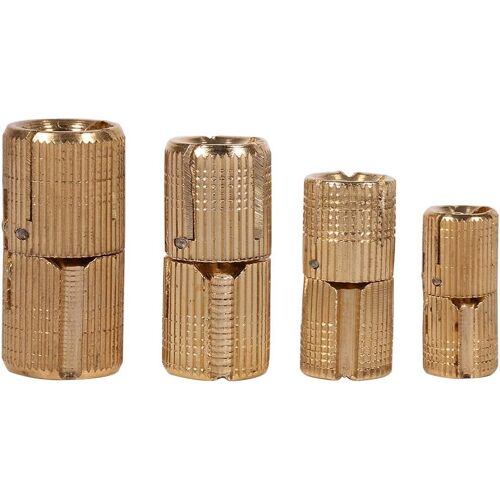 4 Pcs Charnière Invisible Cylindrique Charnières en Cuivre Pour Remplacement de Charnières D'un Petit Ecritoire et Boîte de Jeu en Acajou(12mm)