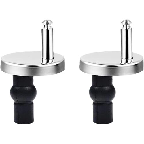 2 Pièces Abattant WC de Toilettes à Charnière Fixations, Charnières à Dégagement Rapide, Charniere Abattant WC Fixations, avec Vis Caoutchouc Rechange