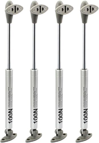 100N Hydraulique Amortisseur de Porte Armoire Meuble de Cuisine Abattant Ressort Verin à Gaz 49682 Soutien pour Levage de Meuble Relèvement Support Charnière Fermeture Douce Lot de 4