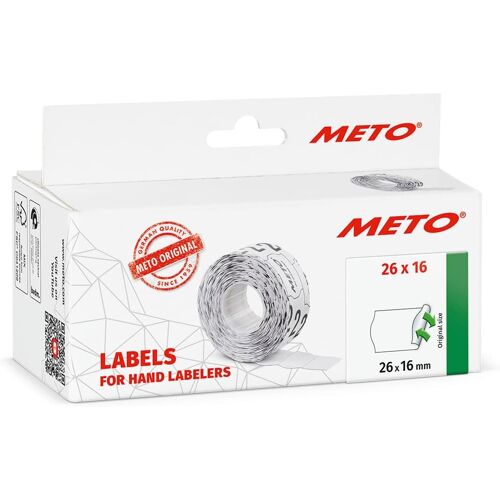 Étiquettes Pour Étiqueteuse Manuelle, Réf. 9506166 (26 X 16 Mm, 2 Lignes, 6000 Étiquettes, Décollables Et Repositionnables, Pour Appareils , Contact, Sato, Avery, Tovel, Samark Etc.) 6 Roulea