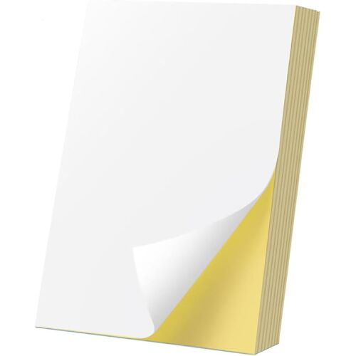 60 Feuilles Papier Autocollant Imprimante Etiquette Papier Adhésif Blanc Mat pour Imprimante 210 x 297 mm