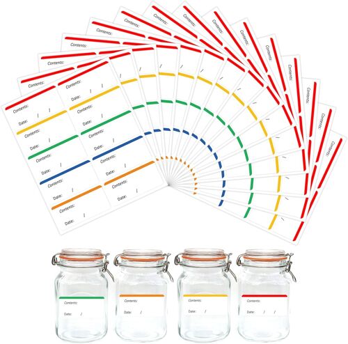 Max Lot De 150 Étiquettes Adhésives Faciles À Décoller Pour Réfrigérateur, Épices, Étiquettes Alimentaires, Pour Articles De Cuisine, Couleurs