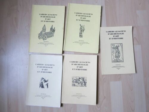 Lot De 5 Revues: Cahiers Alsaciens D' Archéologie D'art Et D'histoire