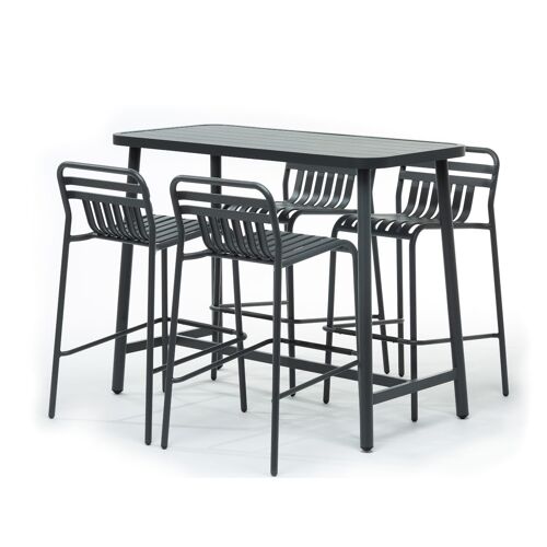 Table de bar rectangulaire mange-debout Miami - Jardiline