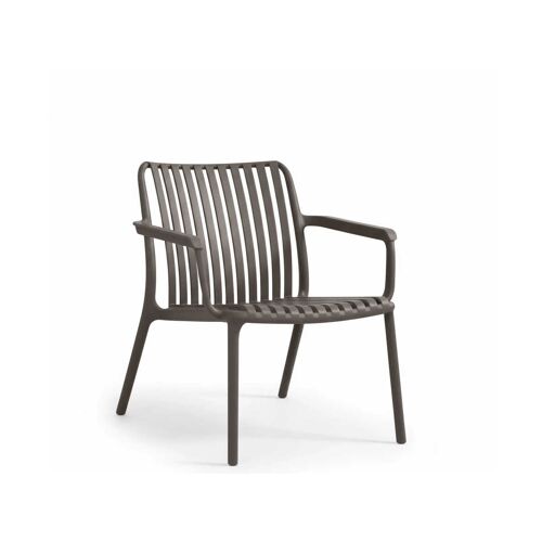Fauteuil Bas De Jardin En Résine Pp 50 % Recyclé, Taupe - Jardiline