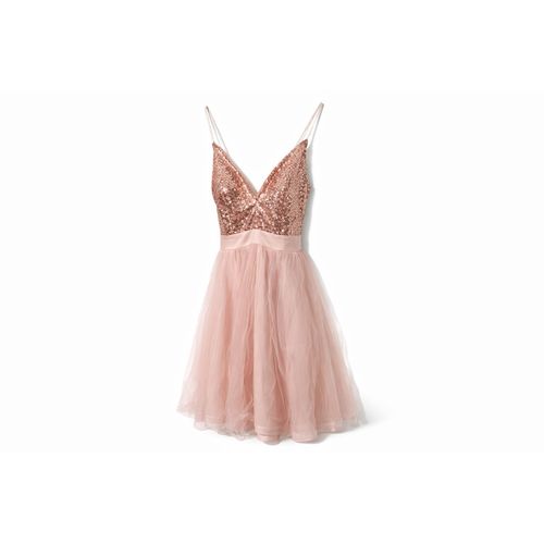 Robe Rose Pastel Tule Double Crazy Taille S/36