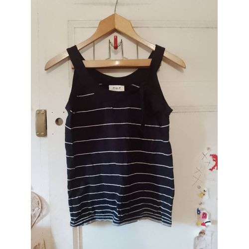 Débardeur Rayé Marine/Blanc 40 L Lady M.