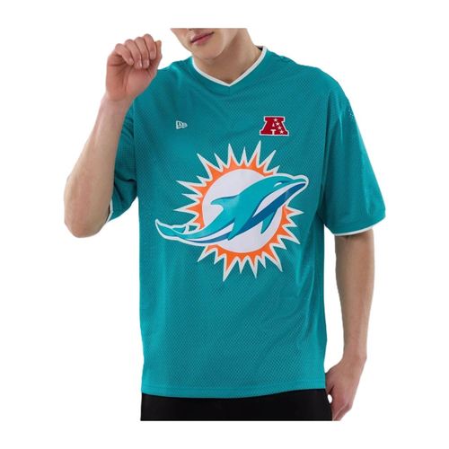 T-Shirt Oversize En Mesh Miami Dolphins Nfl Turquoise Adulte