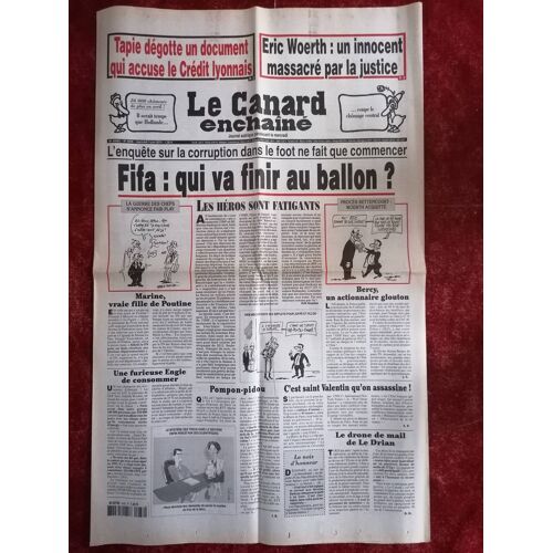 Le Canard Enchaîné. 99 Ème Année. Numéro 4936 Du 3 Juin 2015
