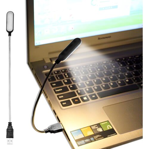 Kalanka-Lampe De Lecture Usb À Led Lumineuse - Angle De 180 ° - Flexible - Clip Sur Clavier D'ordinateur Portable - Lampe De Nuit Portable À Led Avec Col De Cygne - Lumière Blanche Chaude Pour Voyage