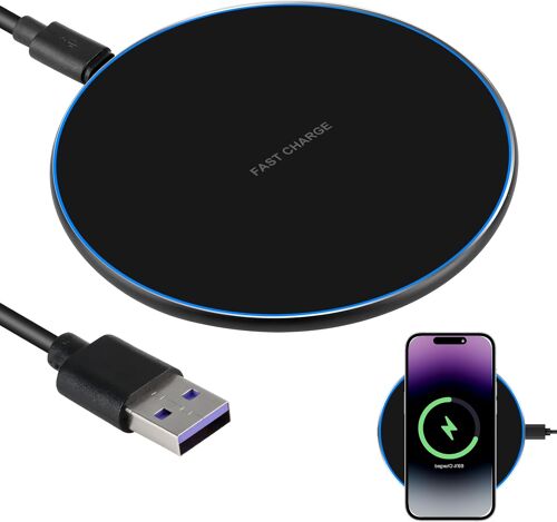 KALANKA-Chargeur sans Fil Rapide 35W Chargeur à Induction Compatible avec i-Phone 15 14 13 12 A-IR-Pods 2/3/Pro Sam-Sung Gal axy S24/S23, Chargeur Induction avec Câble USB-C