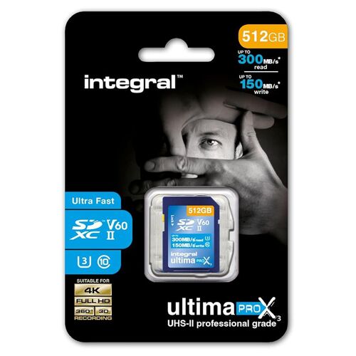 Integral INSDX512G-300/150U2 mémoire flash 512 Go UHS-II