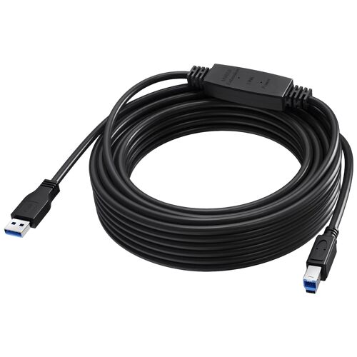 Vision TC 10MUSB3.0+/BL câble USB USB 3.2 Gen 1 (3.1 Gen 1) 10 m USB C USB B Noir