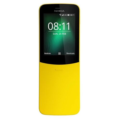 Nokia 8110 4G 2.45" Double SIM KaiOS Micro-USB 0,5 Go 4 Go 1500 mAh Jaune