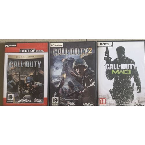 CAL OF DUTY -1-2 ET 3 - PC-DVD- ROM - PAR ACTIVISION - - JEUX VIDÉO - POUR PC - 