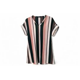 Robe Rayée Rose Parle, Rose Pastel, Kaki Shein Taille Xs