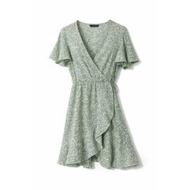 Robe Fleurie Vert Pomme Et Blanche Shein Taille Xs/34