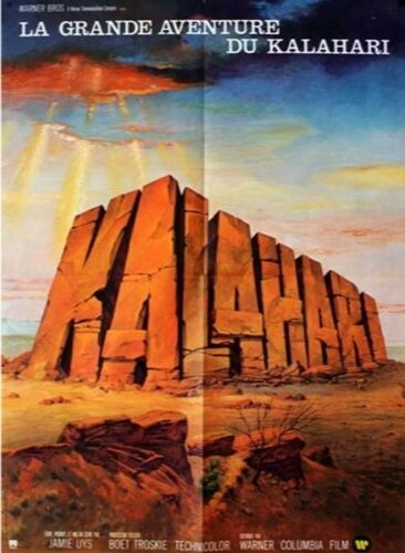 La Grande Aventure Du Kalahari - Affiche Originale De Cinéma - Format 60x80 Cm - Un Film Documentaire De Jamie Uys / Animals Are Beautiful People - Année 1974