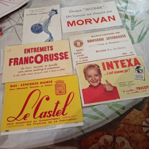 Lots De 6 Buvards Publicitaire