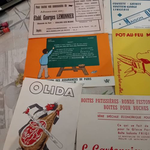 Lots De 6 Buvards Ancien