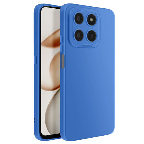 Coque pour Honor 400 Smart en Silicone Souple avec Renfort Bloc Caméra Bleu