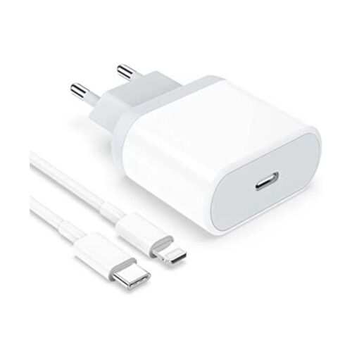 20w Usb C Rapide Chargeur Et 2m Cable Pour Iphone 14/14 Plus/14 Pro/14 Pro Max/13/12/11/Se/X/ Xs/Xr, Airpods, Usbc Prise Secteur Mural Type O Alimentation Adaptateur