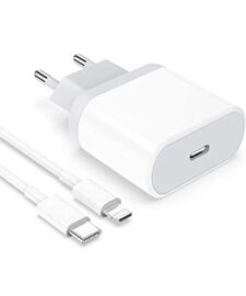 Chargeur Rapide 25W + Câble USB-C 1M/2M pour iPhone 17 Pro / iPhone 17 Air - Blanc -EFConnection