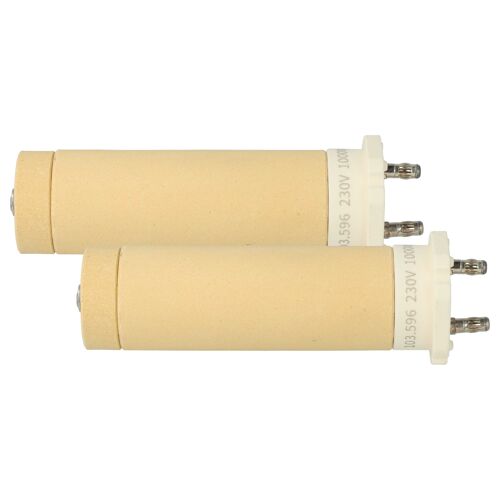 vhbw 2x Élément chauffant compatible avec Leister Triac BT pistolet soudeur à air chaud - Noyau en céramique, 3 x 10,3 cm